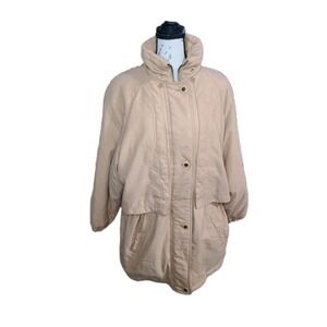 Gallery Womens Vintage Beige Puff Jacket Size M Made in Korea 80s90s Winter Coat
